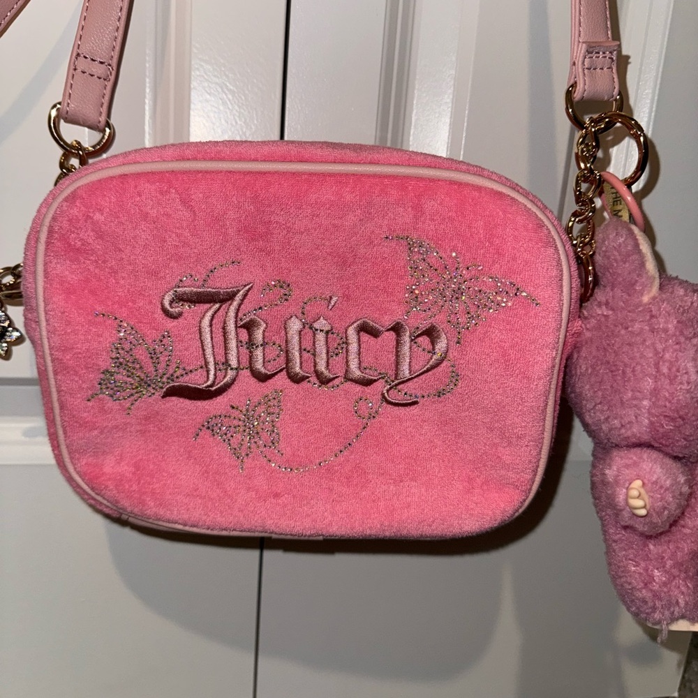 Juicy Couture Glittery Pink Crossbody Bag